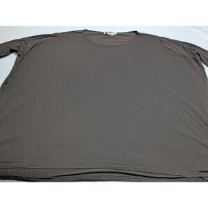 Free People Beach Oversized Womens Shirt Top Size Medium Side Slit‎ Brown Flowy